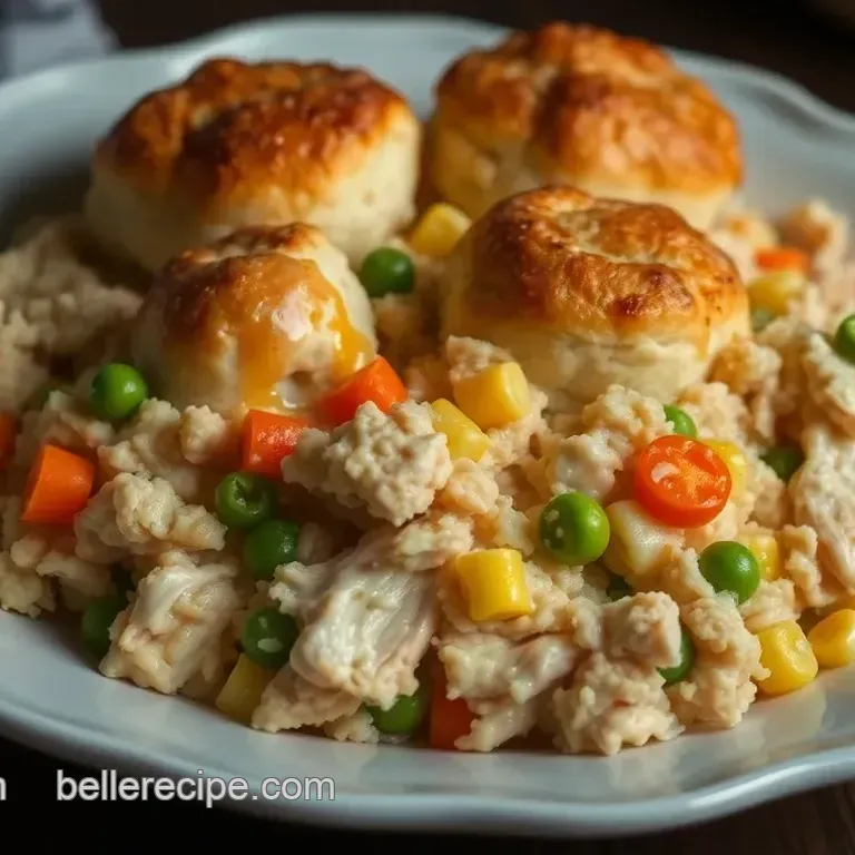 Hearty Chicken and Biscuit Casserole Bake