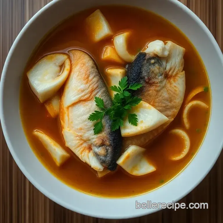 Hearty Fish Head Soup: A Comforting Taste of the Sea presentation