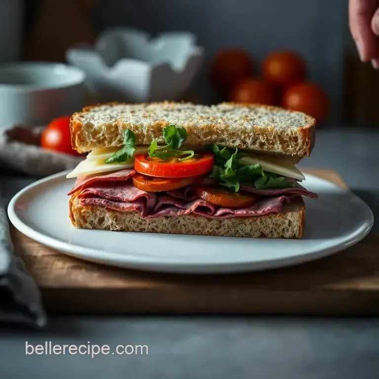 Hearty Rye Bread Sandwiches: a Rustic Delight presentation