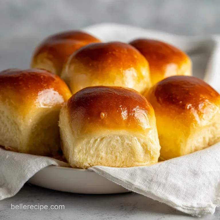 A single, warm Hawaiian roll glistening with butter on a rustic wooden board.
