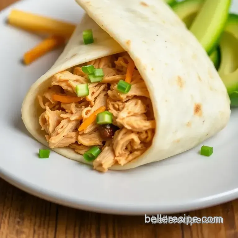 Homemade Taco Bell Shredded Chicken Burrito presentation