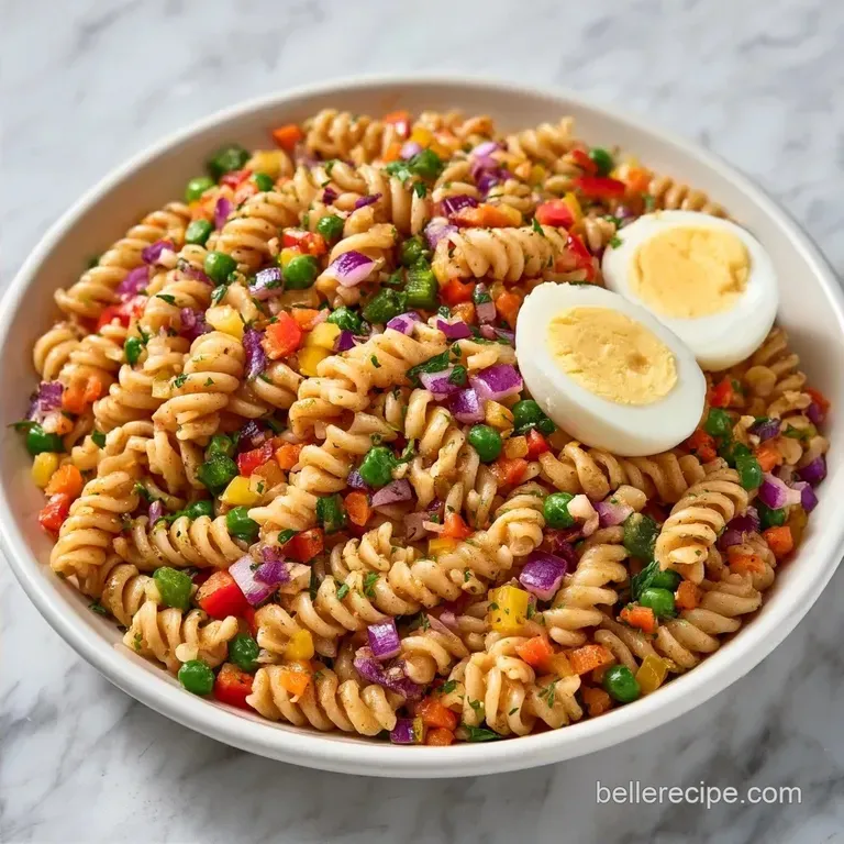 Guilt-Free Honey Dijon Pasta Salad with Eggs