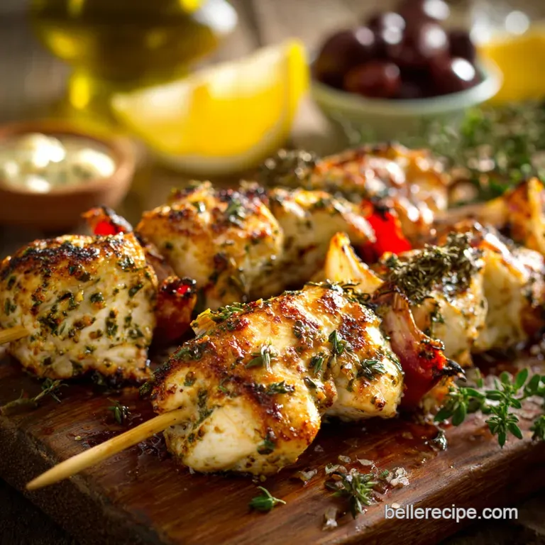 Essential Greek LemonHerb Chicken Souvlaki Skewers