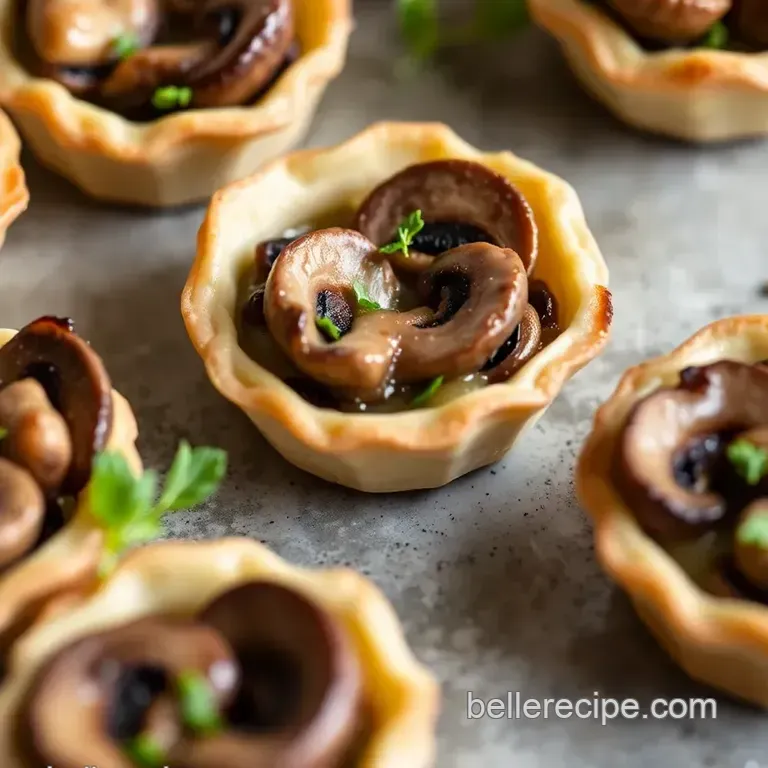 Justalittlebite Recipes: 5 Easy Mini Savory Mushroom Tartlets! presentation