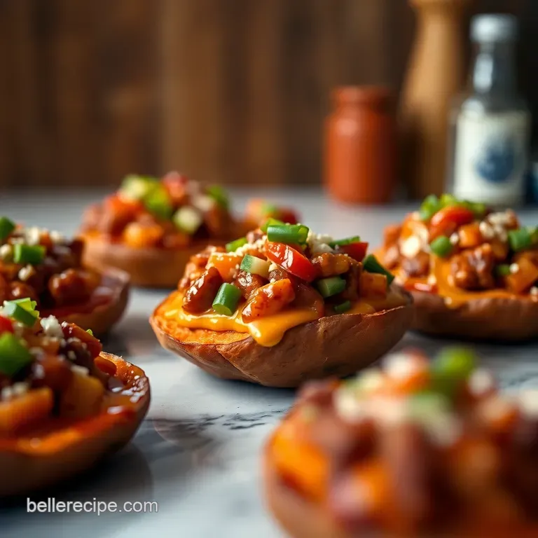 Kickoff Queso Loaded Sweet Potato Rounds presentation