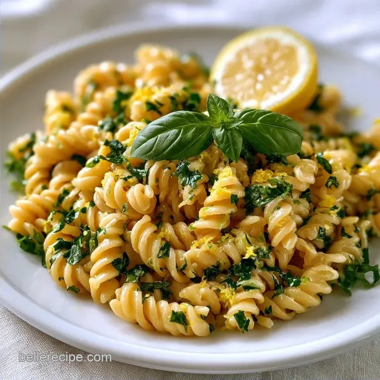 Lemon Basil Cold Pasta Salad in 20 Minutes