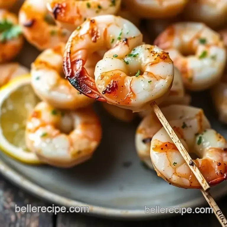 Lemon Herb Grilled Shrimp Skewers presentation