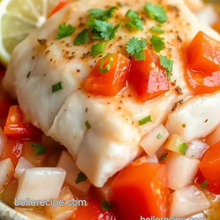 Zesty Marinated Fish Ceviche presentation
