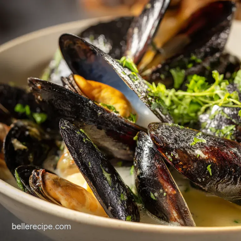 Moules Marinière Simply Steamed Mussels in a White Wine Broth
