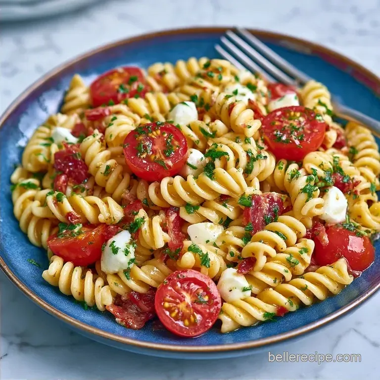 Zesty Olive Oil Pasta Salad with Salami