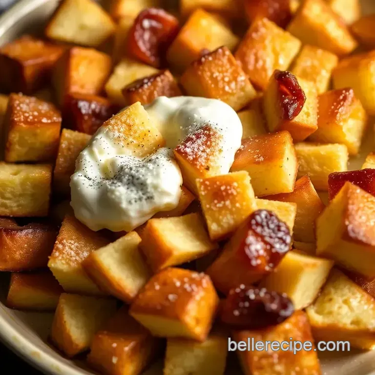 Overnight Brioche French Toast Casserole with Berry Compote presentation