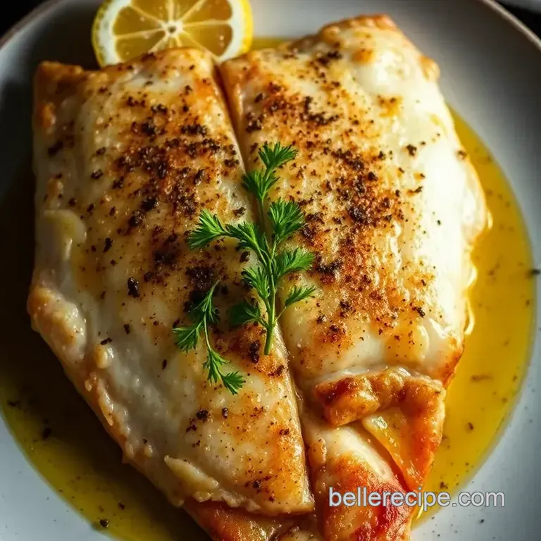 Pan-Seared Porgy with Lemon Herb Butter Sauce presentation