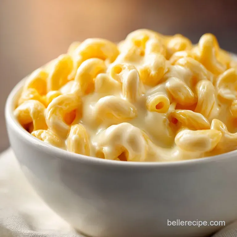 Elegant bowl of white cheddar mac, topped with golden-brown breadcrumbs and a sprinkle of fresh parsley for vibrant color.