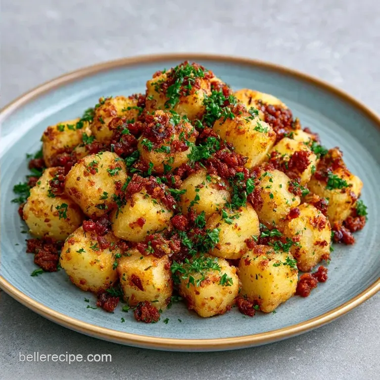 Papas Con Chorizo: Mahogany Crusted