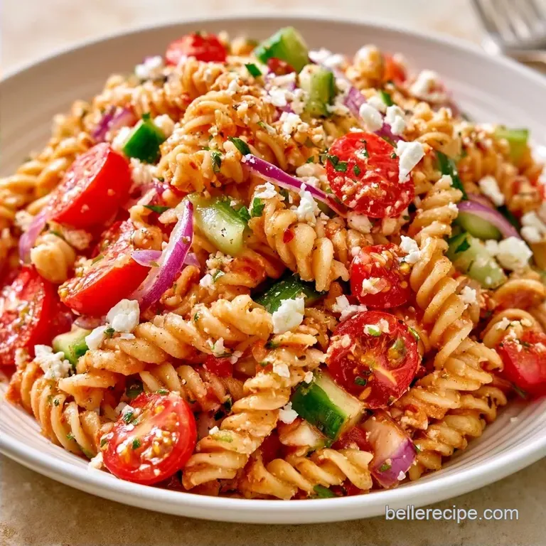 Zesty Pasta Salad with Feta and Herbs