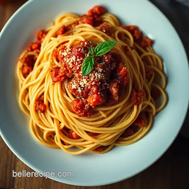 Perfect Scraper Spaghetti: The Ultimate Easy Pasta Dish presentation