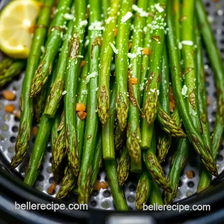 Perfectly Crispy Air Fryer Asparagus presentation