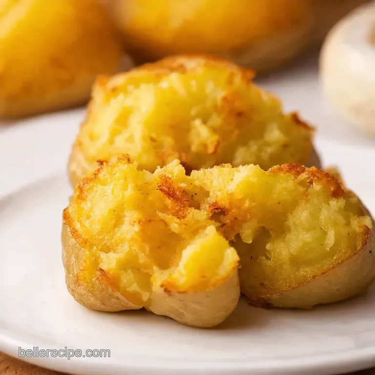 Perfectly Golden Smashed Potatoes: Crispy on the Outside Fluffy on the Inside presentation