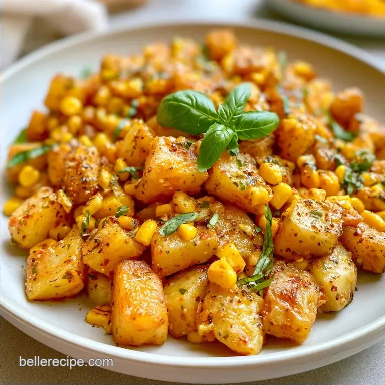 Creamy Potato Salad with Fresh Corn and Basil