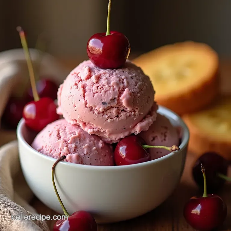 Properly Piquant Cherry Vanilla Bean Ice Cream Churned Perfection presentation