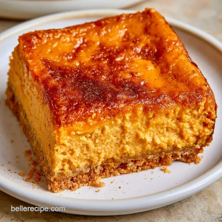 Pumpkin Bars Cheesecake with Graham Crust