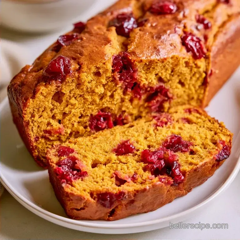 Moist Pumpkin Cranberry Bread