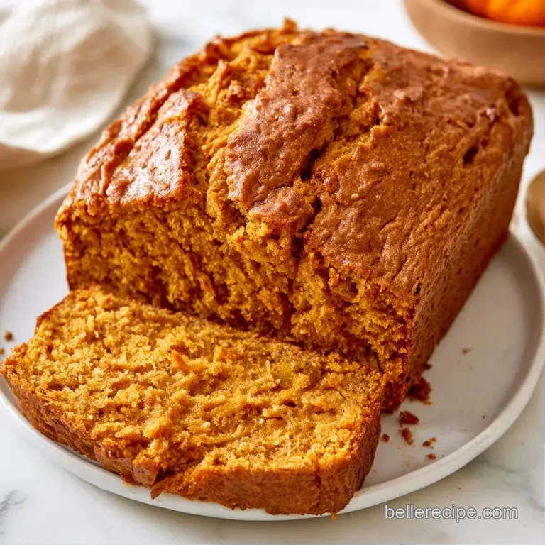Thick slices of golden-orange bread drizzled with glistening honey, served on a white ceramic plate with autumn leaves.