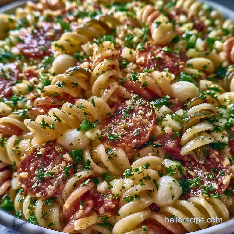 Quick Italian Pasta Salad with Pepperoni