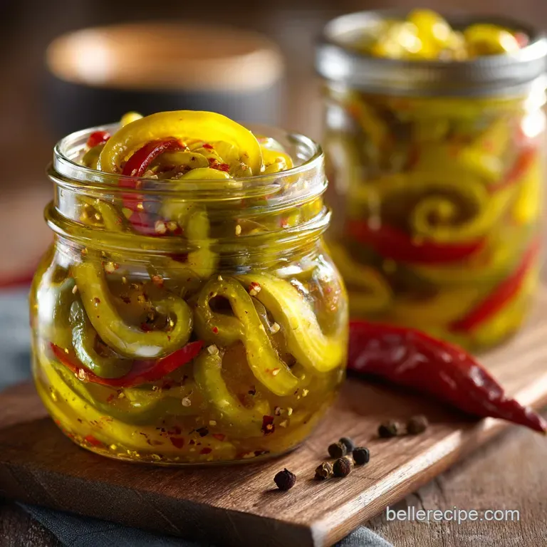 Pickled Banana Peppers: Quick Zingy Refrigerator Jar Recipe presentation