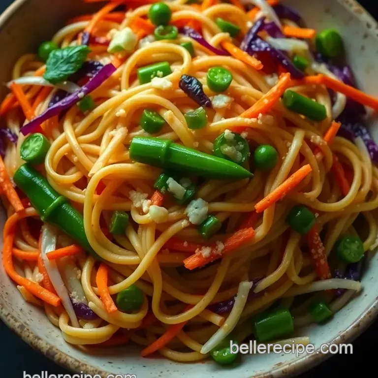 Rainbow Bowl Noodles: Quick &amp Easy Weeknight Delight presentation
