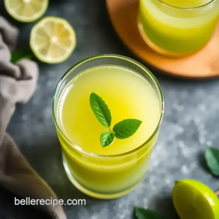 Refreshing Thai Green Tea with Lime presentation