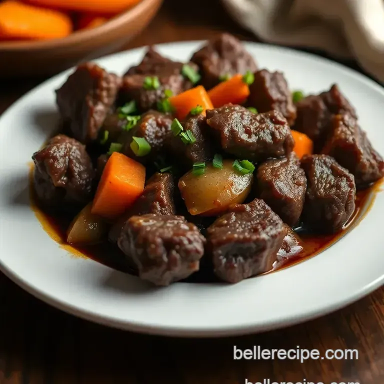 Rich and Tender Braised Beef Short Ribs with Red Wine presentation