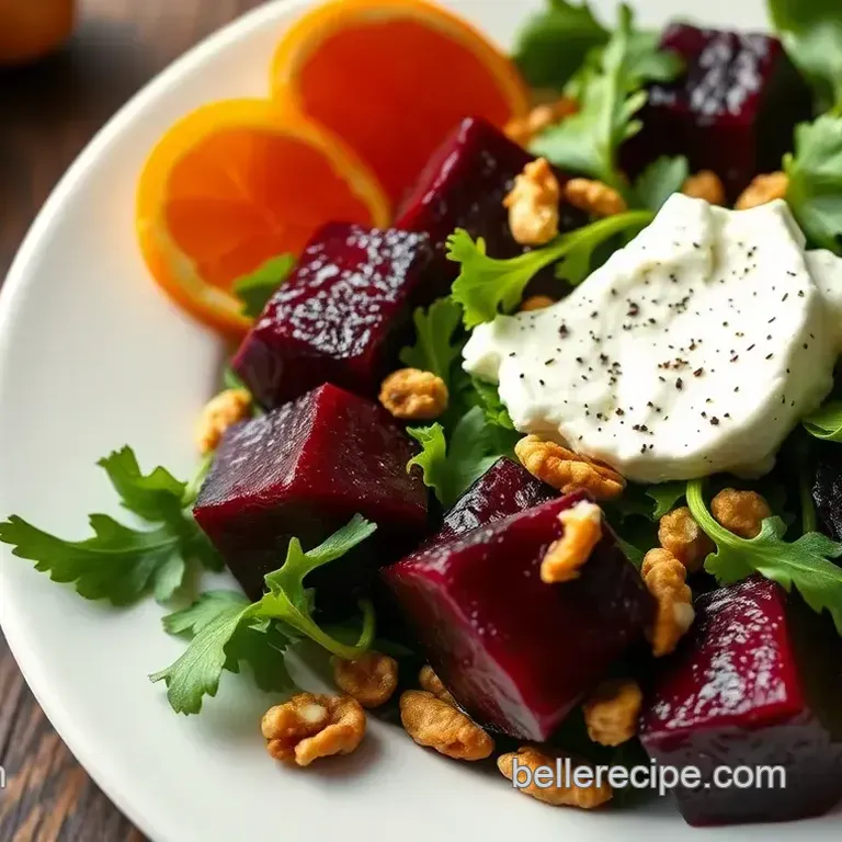 Roasted Beets with Creamy Goat Cheese Salad