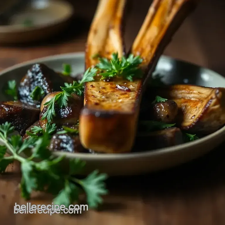 Roasted Bone Marrow with Herb Gremolata presentation