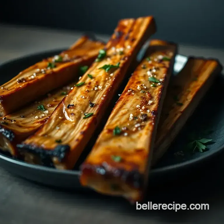 Roasted Bone Marrow with Parsley-Caper Salad &amp Toasted Baguette presentation