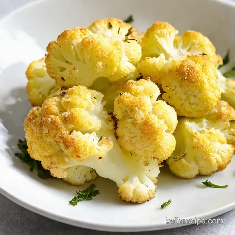 Roasted Cauliflower with Parmesan Herbs