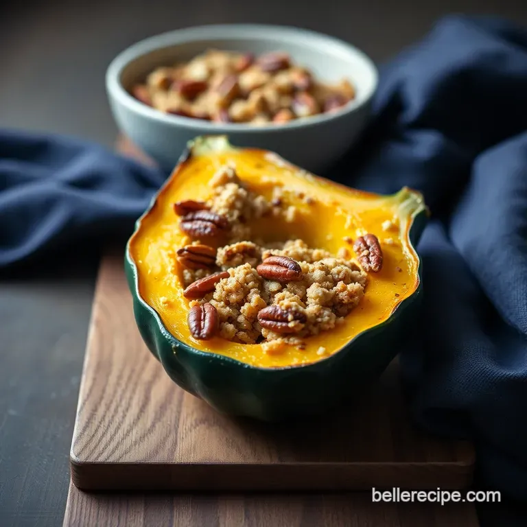 Roasted Delicata Squash with Maple-Pecan Crumble