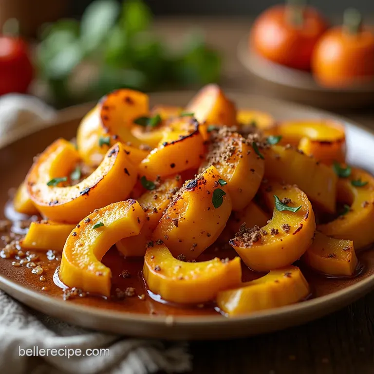 Roasted Delicata Squash with Maplecinnamon Glaze presentation