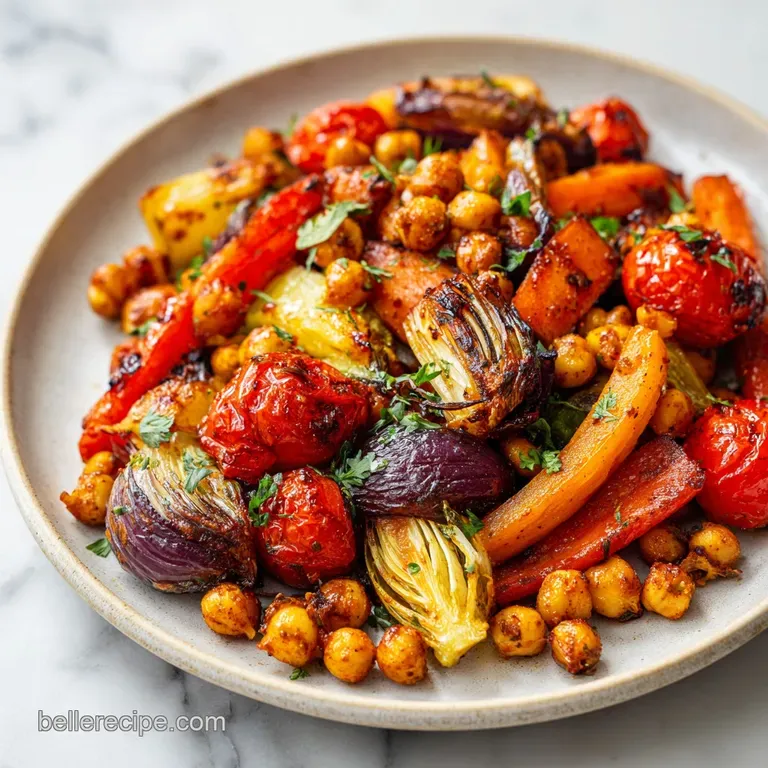 Mediterranean Diet Recipe with Roasted Vegetables and Tahini