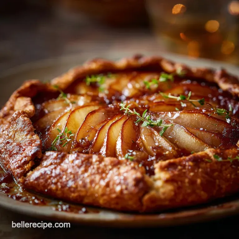 Asian Pear Recipes Elegant Rustic Galette with Ginger Frangipane presentation