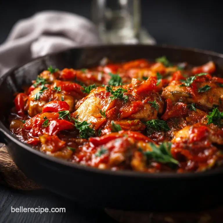 Rustic Chicken Cacciatore presentation