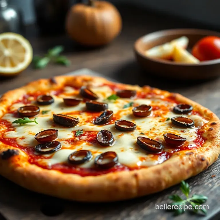 Salty Siren: Anchovy & Caramelized Onion Pizza presentation