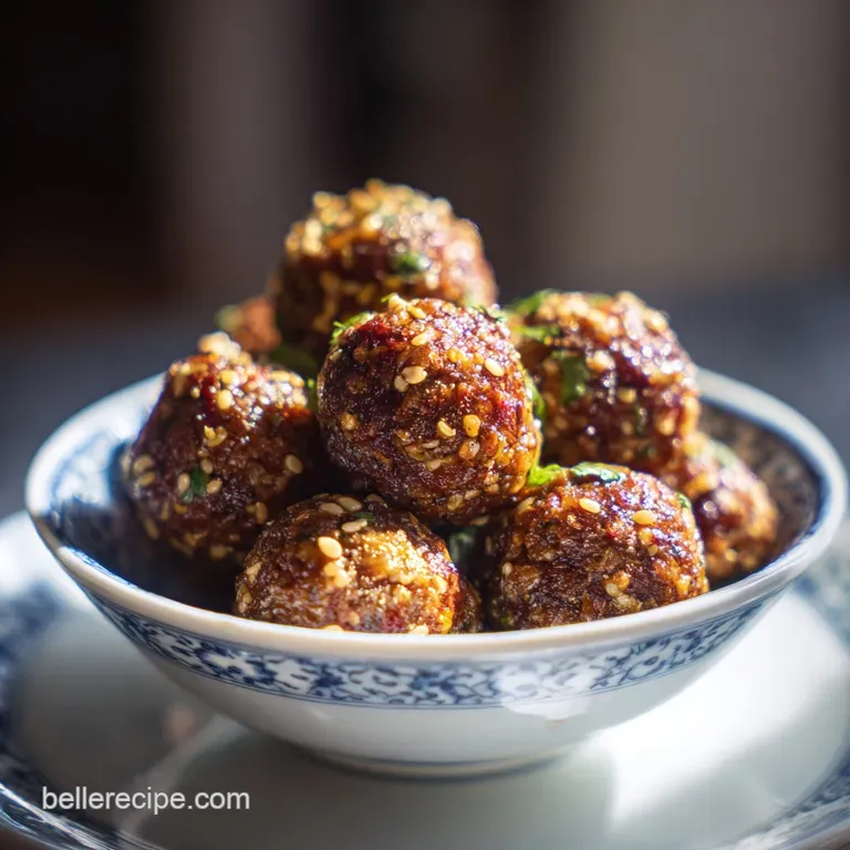 Saucy Asian Meatballs with Silky Glaze