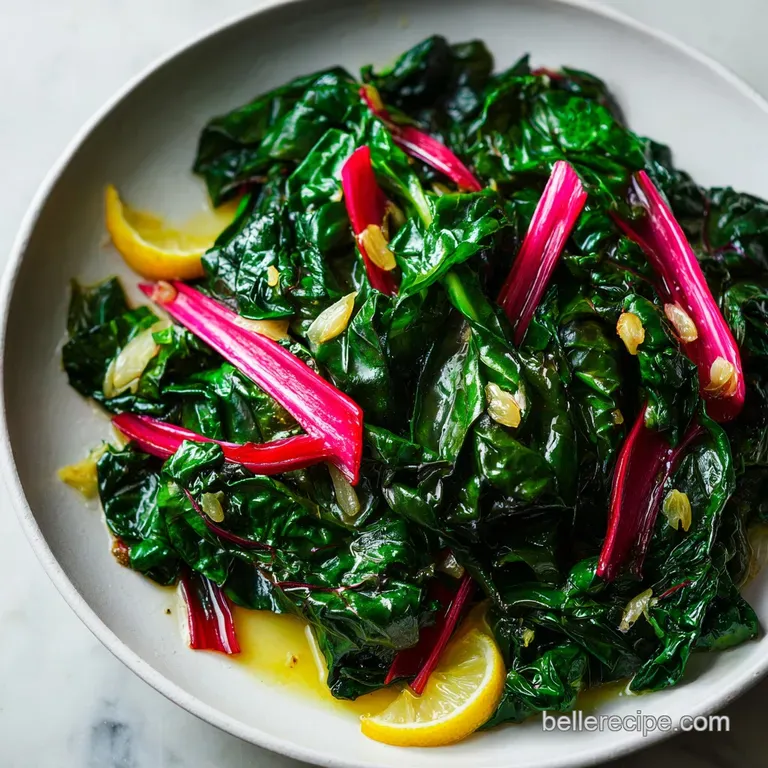 Swiss Chard Recipe with Saut&eacute;ed Garlic and Lemon