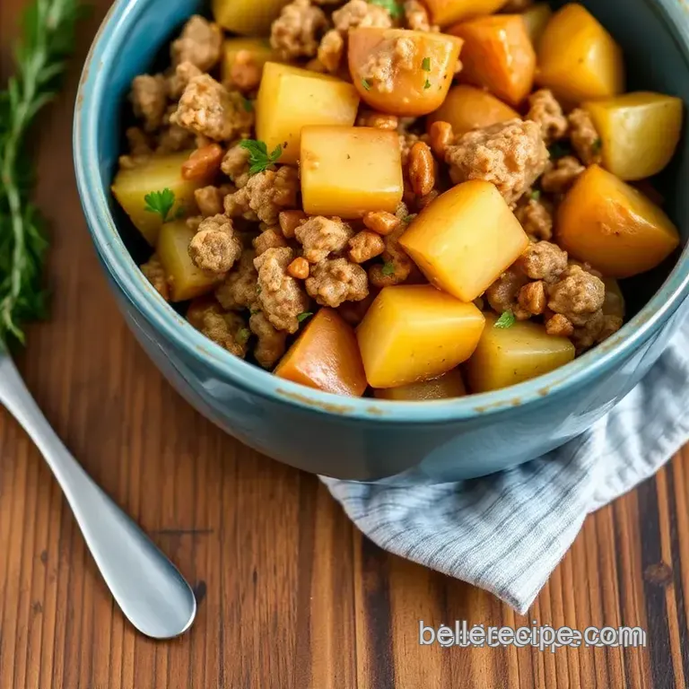 30-Minute Savory Ground Turkey & Potatoes Skillet presentation