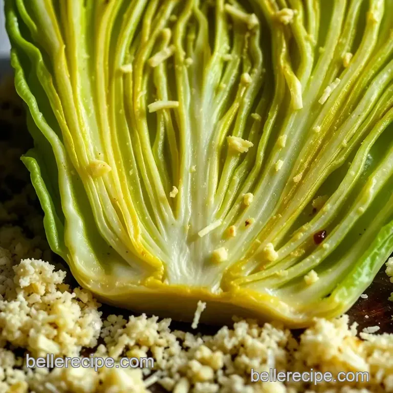 Savory Roast Cabbage Wedges with Garlic and Parmesan presentation