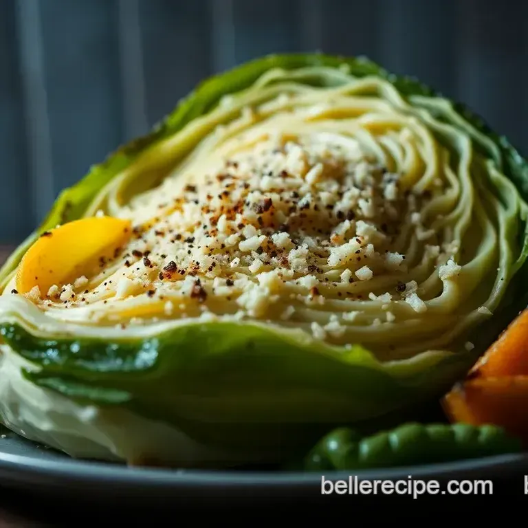 Savory Roast Cabbage Wedges with Garlic and Parmesan