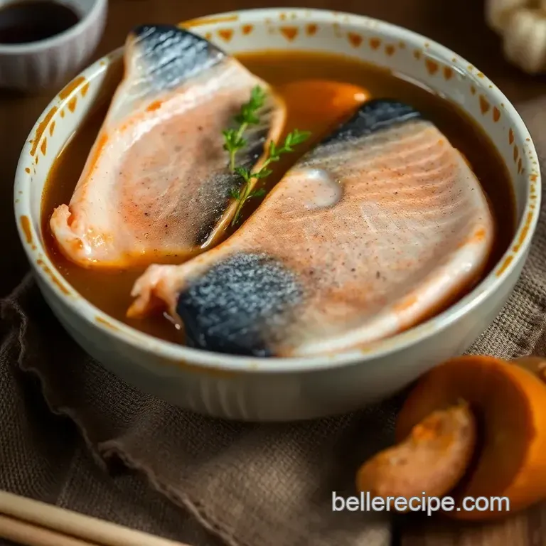 Savory Salmon Head Soup: A Bold and Flavorful Broth presentation