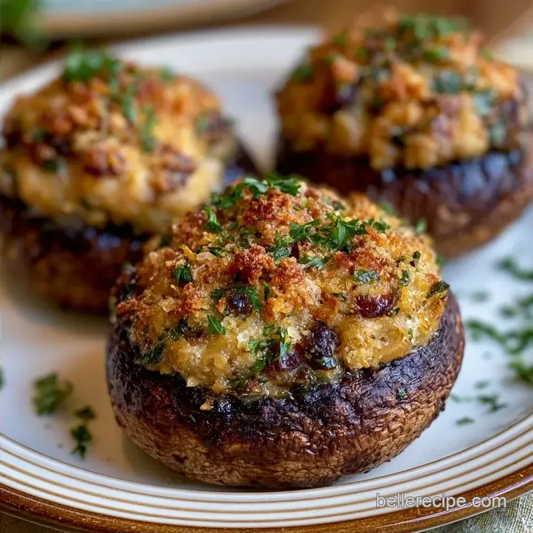 Parmesan Stuffed Mushrooms Appetizer