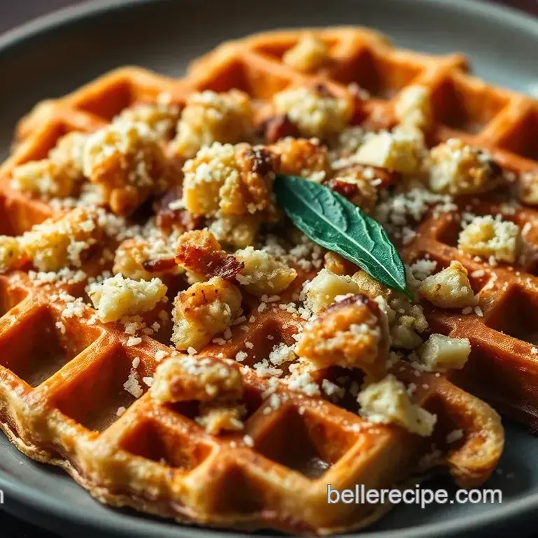 Savory Stuffing Waffles with Sage and Parmesan
